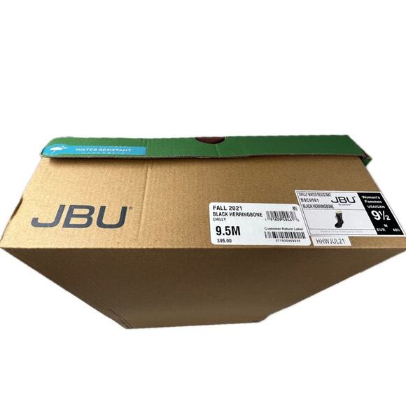 Jambu Black Herringbone Chilly Water Resistant Duck Boot 9.5M - Picture 5 of 12